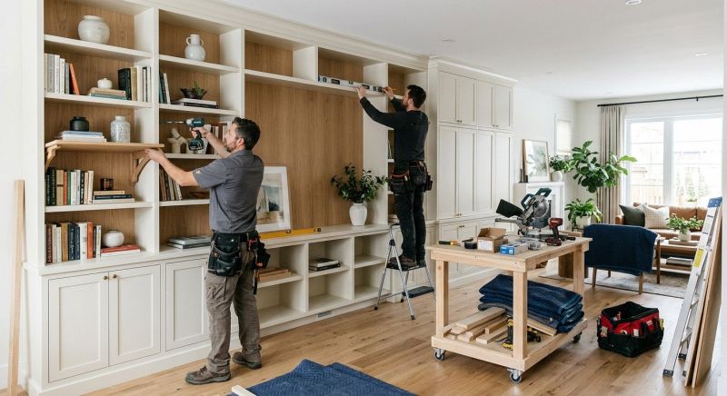Built In Bookshelves Installation in Frederick, MD
